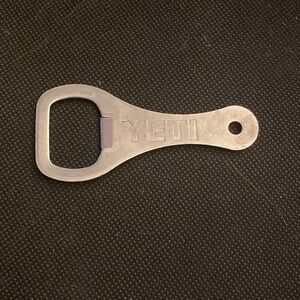 Yeti Silver Bottle Opener Keychain